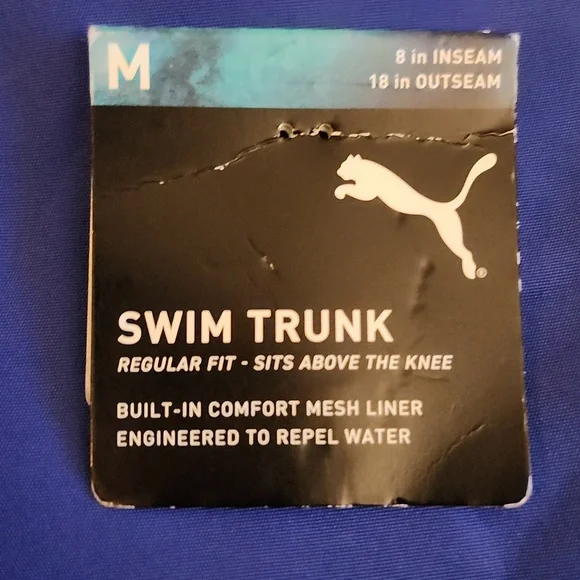 Puma Swim Trunk Size Medium - Picture 3 of 9